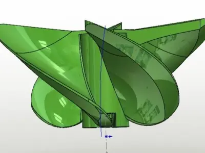 Propeller for a boat 47x4x4 3D model