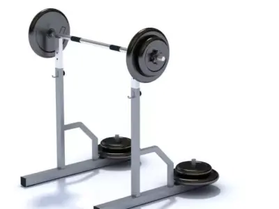 Barbel And Weights 3D model