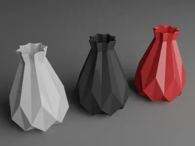 Pack 3 Flower Vase 3D printable models  3D print model