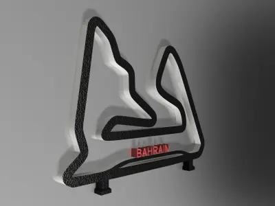 F1 Bahrain Racing Track Decor STL File Autodesk Fusion 360 3D print model