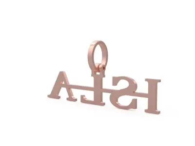 Model 1136 Isla Name Pendant Stripe Diamond 3D print model