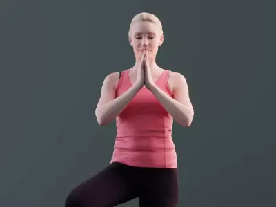 Kim 10180 - Yoga Athletic Woman Low-poly 3D model