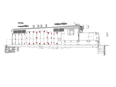 Paducah Geeps GP-8 GP-10 O 1-48 3D print model