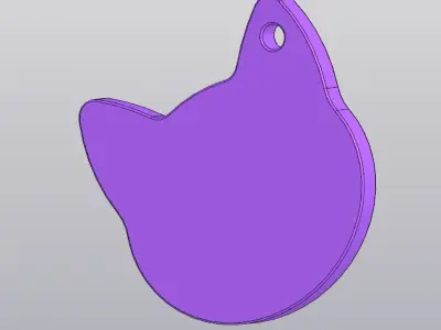 In cat we trust Keychain Free 3D print model