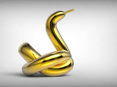 Jeff Koons Balloon Swan 3D print model