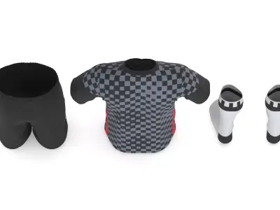 Football Jersey Shorts 3D model