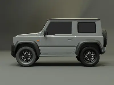 SUZUKI JIMNY 2019 - Silky Silver Metallic 3D model
