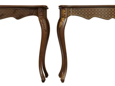 Classic side table 1200 Low-poly 3D model