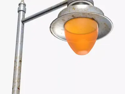 Rusty Street Lantern  Low-poly 3D model