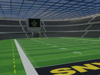 New Orleans Saints - American Football Stadium Low-poly 3D model