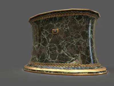 Pedestal Low-poly 3D model
