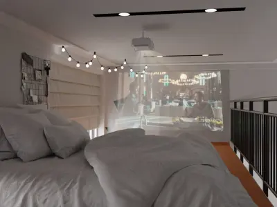 Aesthic Loft Apartment 3D model