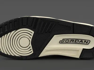 Air Jordan Legacy 312 Low Coconut Milk Low-poly 3D model