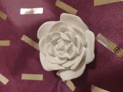 3d Printable Rose - Flat base - No supports needed 3D print model