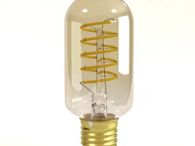 Decorative Edison Radio Bulb Spiral LED E24 3D model