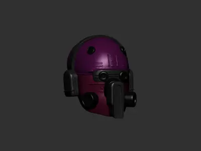 helmet high poly sculpt 3d printable  3D model 19