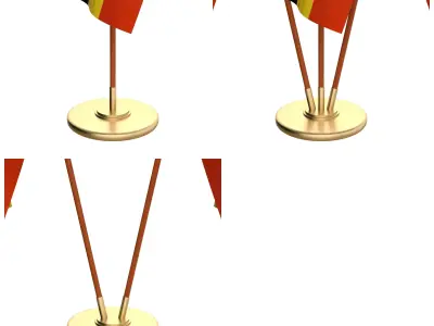 Uganda Flag Pack 3D model