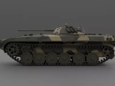 BMP-2 tank Low-poly 3D model