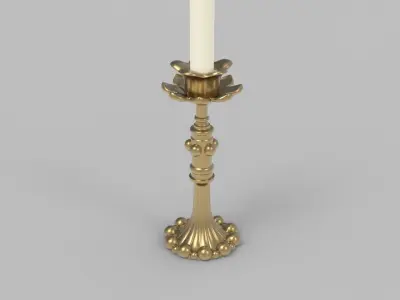Candlestick - Candle 1 3D model
