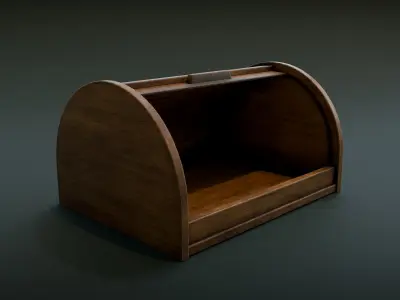 Roll-Top Bread Box Low-poly 3D model