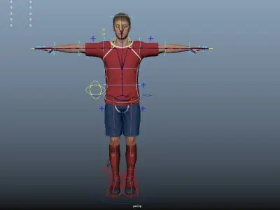 Soccer Player Rigged Low-poly 3D model