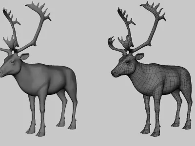 Reindeer Low-poly 3D model buy