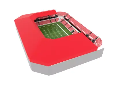 American Football Stadium Low-poly 3D model 21