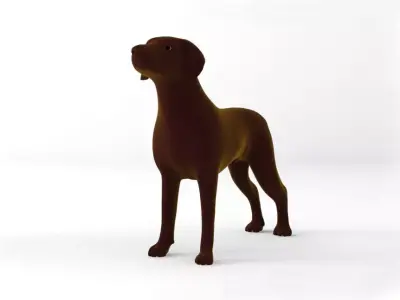 Dog full body Low-poly 3D model