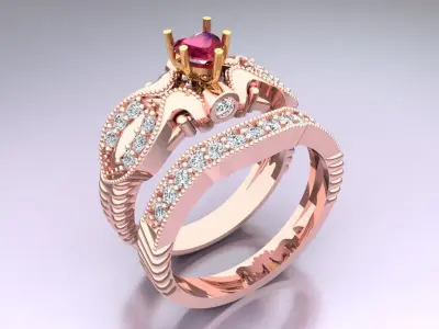 Diamond Ring - Womens Rings - N5327 3D print model