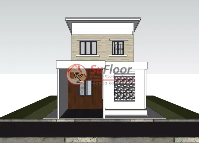 House 8x20m code 555 - Sketchup 3D model 3D model 3D model