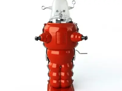 Red Toy Robot 3D model