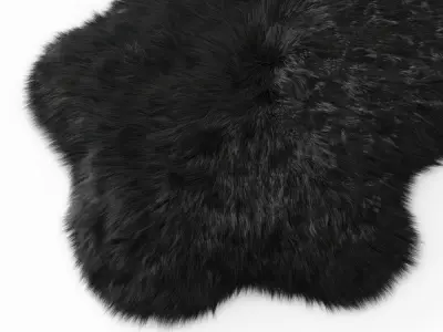 Forsyth New Zealand Sheepskin Fur Black 3D model