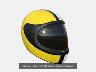 10 Cartoon Helmets Kart A - Character Design 3D Model Pack