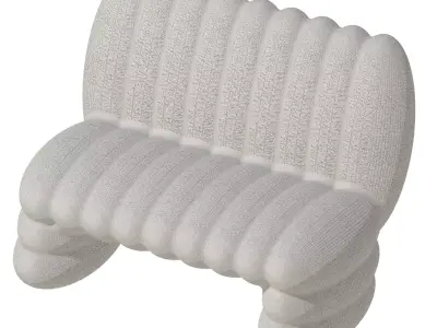 Elegant Cushion Sofa 3D print model