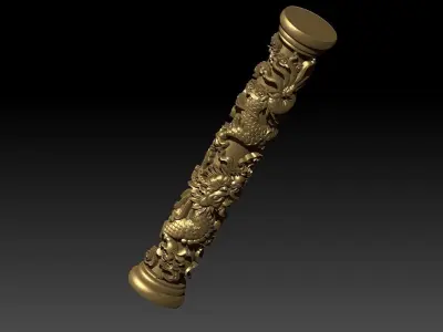 dragon column 03 3D print model