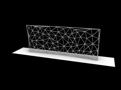 Triangulated Wall random points v4 3D model