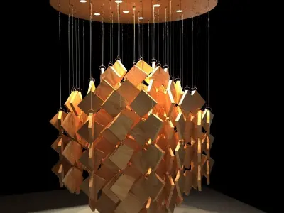 Chinese lantern 3D model 10