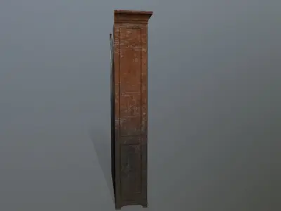Cupboard 4 wooden cabinet in style of late century Low-poly 3D model