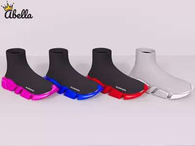 Unisex Speed Knit sneakers Low-poly 3D model