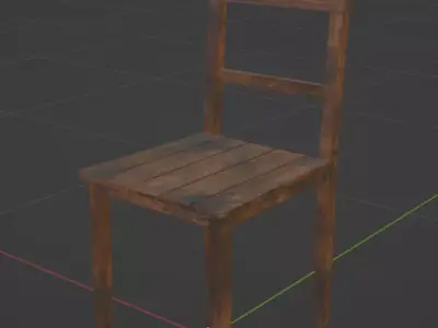 3D low Poly Chair  Free low-poly 3D model