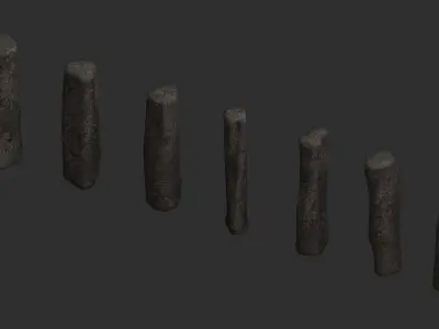 Rock Pillars - Base Free low-poly 3D model