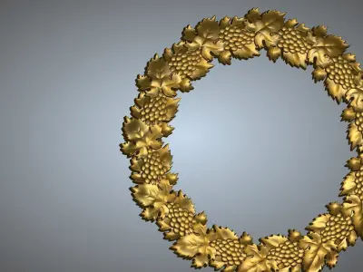 Grapes Border 3D print model