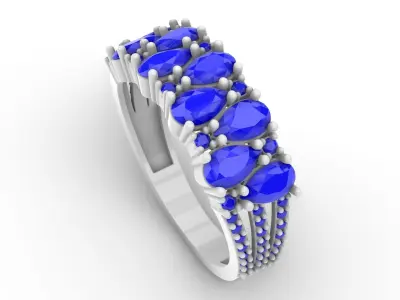 Jewelry Diamond Ring Model RG104 Free 3D print model