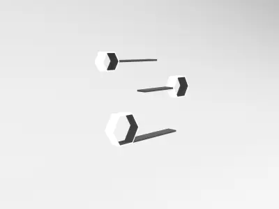 Wall Rack v1 007 Low-poly 3D model