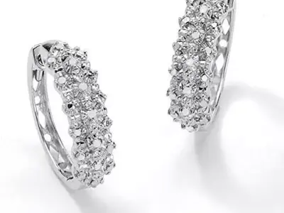 Women Diamond Earrings 3D print model 17