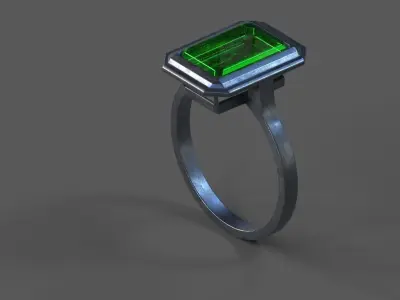High-Quality 3D Ring Model Low-poly 3D model