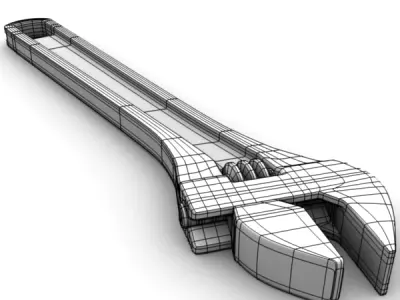 Adjustable Spanner 3D model