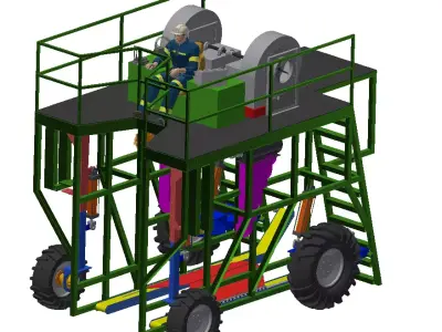 Cosechadora de arandanos  3D model