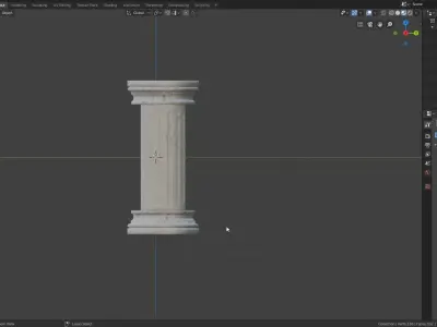 Roman style pillar Free low-poly 3D model