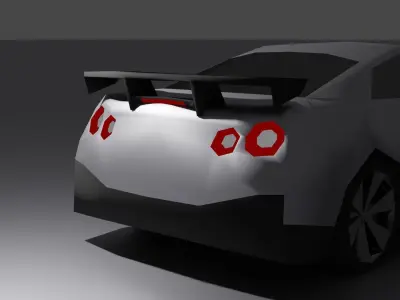 Low-poly 3d Nissan GT-R 2022 Low-poly 3D model